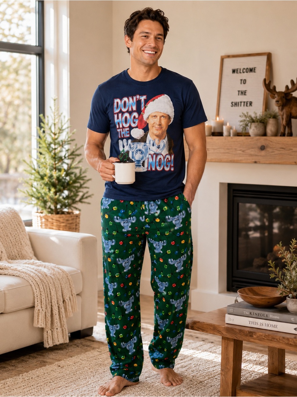 NATIONAL LAMPOONS Men’s Christmas Vacation T-Shirt & Pant Pajama Set | M